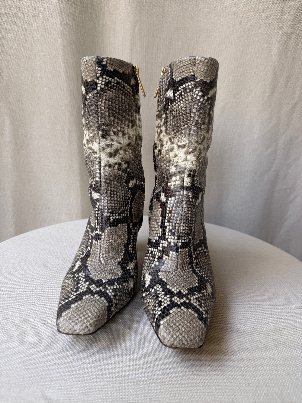 Python-Print High Ankle Boot in Grey - Picture 3 of 6